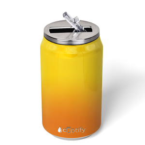 Sunrise Ombre 12oz Cola Can Bottle