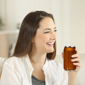 Orange Translucent 12oz Cola Can Bottle