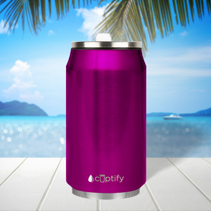 Pink Translucent 12oz Cola Can Bottle