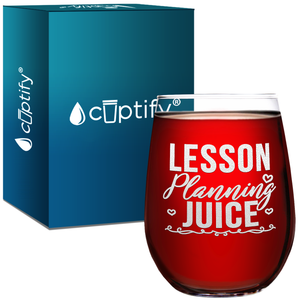 Because Virtual Teaching Laser Engraved on 15 oz Stemless Wine Glass