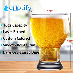 Cuptify 16oz Craft Master Beer Glass