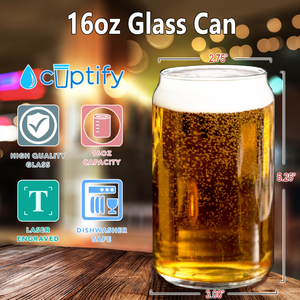 Cuptify 16oz Glass Can