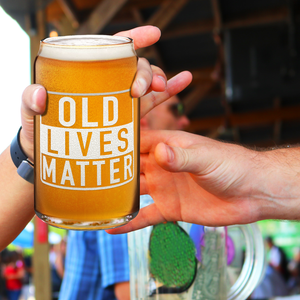 Old Lives Matter 16 oz Beer Glass Can