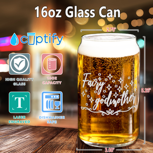 Fairy Godmother 16 oz Beer Glass Can
