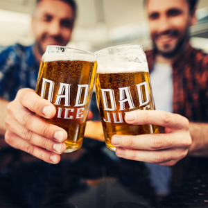 Dad Juice 16 oz Beer Glass Can