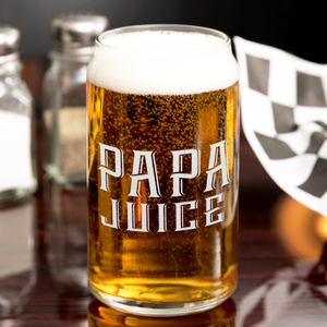Papa Juice 16 oz Beer Glass Can
