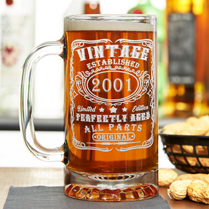 21st Birthday 16oz Glass Mug