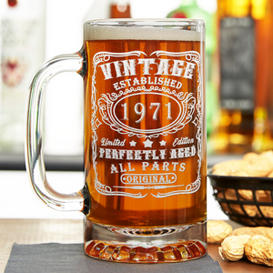 51st Birthday 16oz Glass Mug
