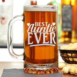 Best Auntie Ever 16 oz Beer Mug Glass