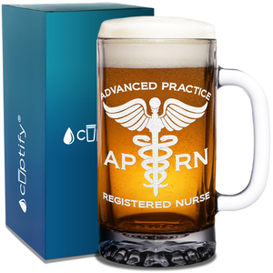 APRN Advanced Practice Registered Nurse 16 oz Beer Mug Glass