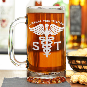 ST Surgical Technologist 16 oz Beer Mug Glass
