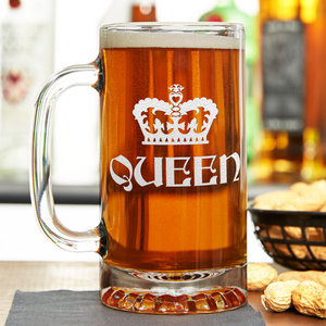 Queen 2022 16 oz Beer Mug Glass