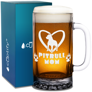 Pitbull Mom 2022 16 oz Beer Mug Glass