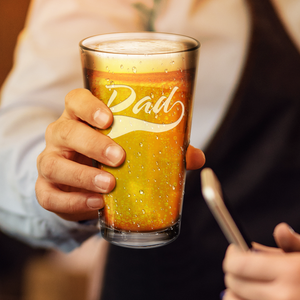 Dad Engraved Beer Pint Glass