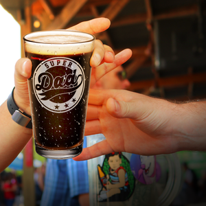 Super Dad Engraved Beer Pint Glass