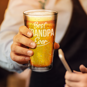Best Grandpa Ever Beer Pint Glass