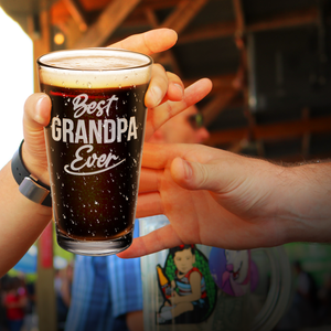 Best Grandpa Ever Beer Pint Glass