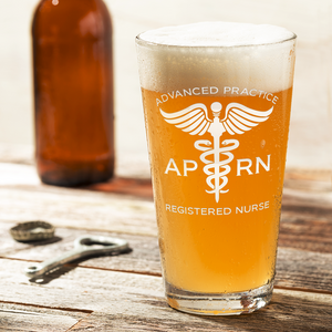 APRN Advanced Practice Registered Nurse Laser Engraved Beer Pint Glass