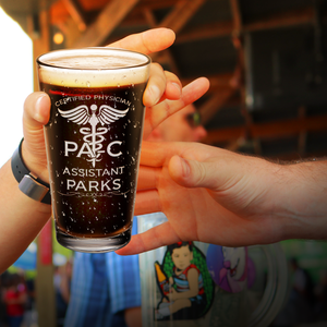Personalized PA-C Certified Physician Assistant Laser Engraved Beer Pint Glass