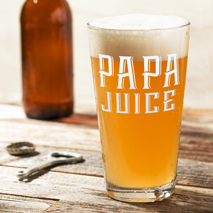 Papa Juice Beer Pint Glass