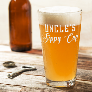 Uncle's Sippy Cup Beer Pint Glass