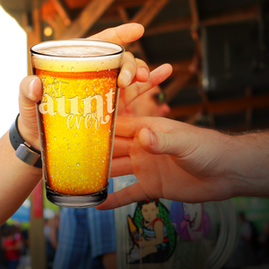 Best Aunt Ever Engraved Beer Pint Glass