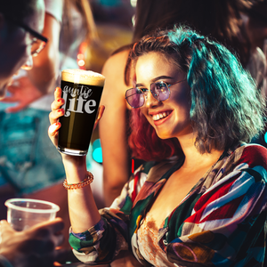 Auntie Life Engraved Beer Pint Glass