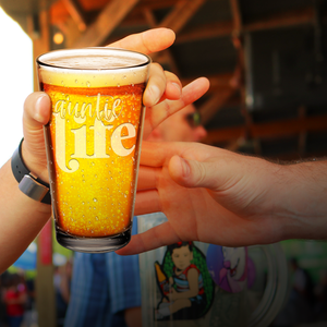 Auntie Life Engraved Beer Pint Glass