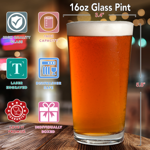 Cuptify 16oz Beer Pint Glass