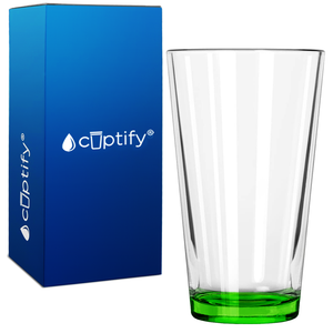 Cuptify Green Bottom 16oz Beer Pint Glass