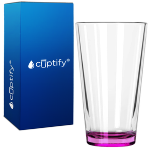 Cuptify Pink Bottom 16oz Beer Pint Glass