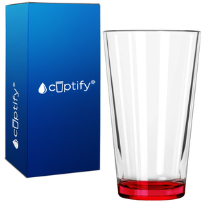 Cuptify Red Bottom 16oz Beer Pint Glass