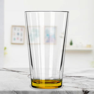 Cuptify Yellow Bottom 16oz Beer Pint Glass