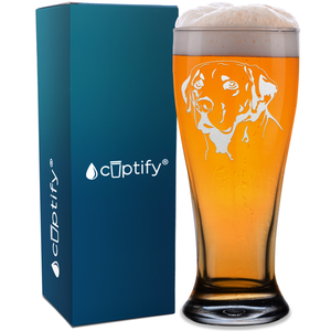 Labrador Head Beer Pilsner Glass