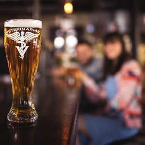 Veterinarian Etched 16 oz Beer Pilsner Glass