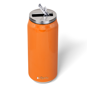 Orange Bright Gloss 16oz Cola Can Bottle