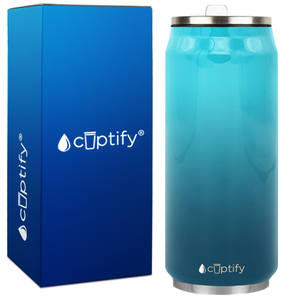 Deep Sea Ombre 16oz Cola Can Bottle