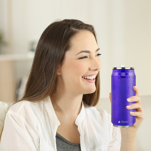 Purple Glitter 16oz Cola Can Bottle