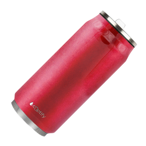 Red Glitter 16oz Cola Can Bottle