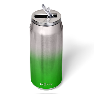 Green Ombre Translucent 16oz Cola Can Bottle