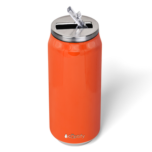 Orange Gloss 16oz Cola Can Bottle