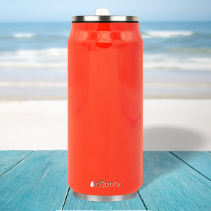 Orange Gloss 16oz Cola Can Bottle