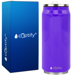 Purple Gloss 16oz Cola Can Bottle