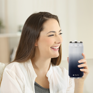 Snowy Mountains Ombre 16oz Cola Can Bottle