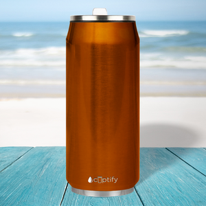 Orange Translucent 16oz Cola Can Bottle