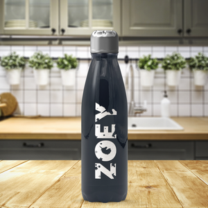 Cuptify Personalized on Black Gloss 17 oz Cola Can Bottle