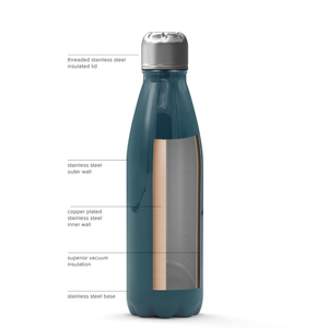 Cuptify Personalized on Blue Sea Gloss 17 oz Cola Can Bottle