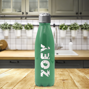 Cuptify Personalized on Kelly Green Gloss 17 oz Cola Can Bottle