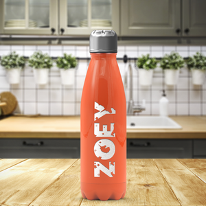 Cuptify Personalized on Orange Gloss 17 oz Cola Can Bottle