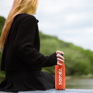 Cuptify Personalized on Orange Gloss 17 oz Cola Can Bottle